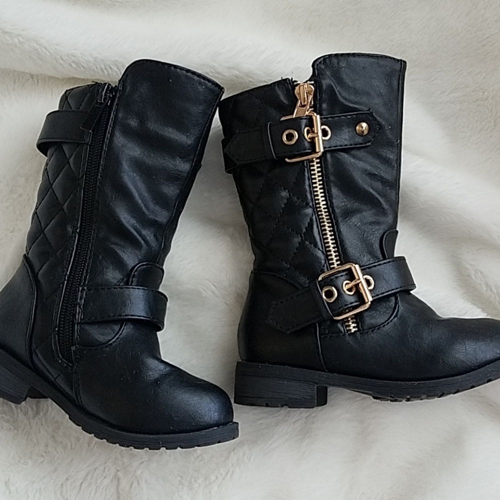 Link black toddler girl boots